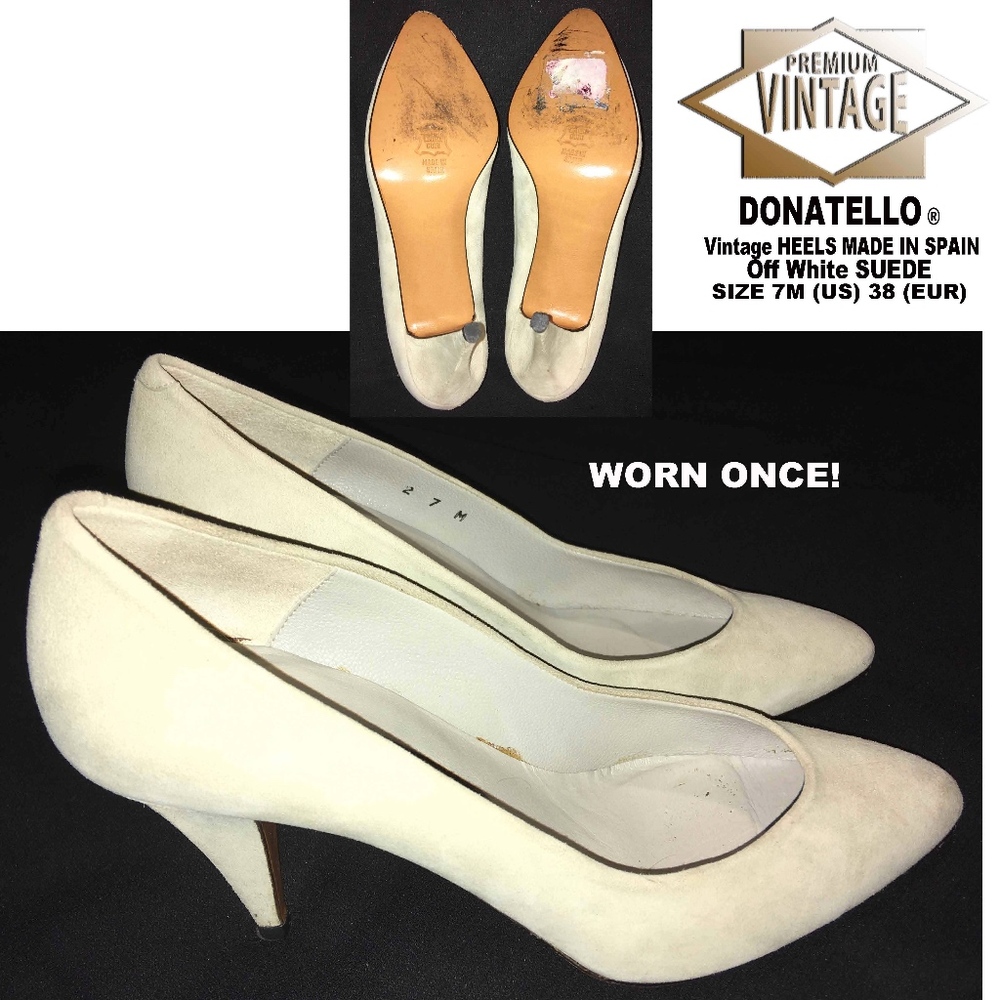 DONATELLO VINTAGE HEELS MADE IN SPAIN LEATHER